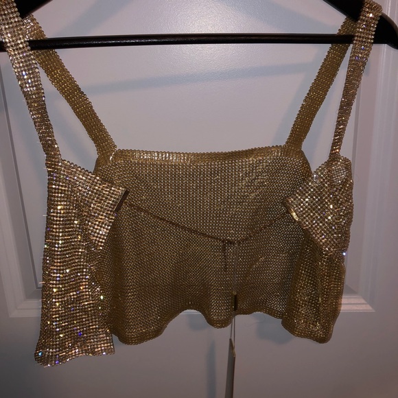 BRAND NEW Meshki Allura Open Back Diamanté Top - Picture 3 of 3